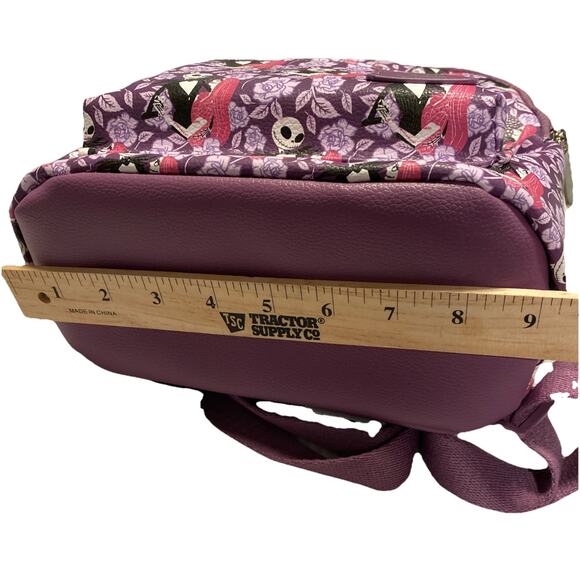 Bioworld Disney Nightmare Before Christmas Mini Purse Backpack Jack Sally Purple - Picture 14 of 16